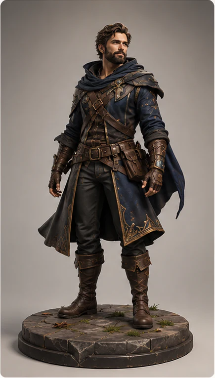Example 3D figure concept of the fantasy-styled man