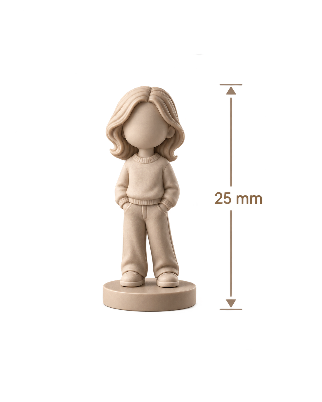 Figory beside a 25 millimetre measurement guide.